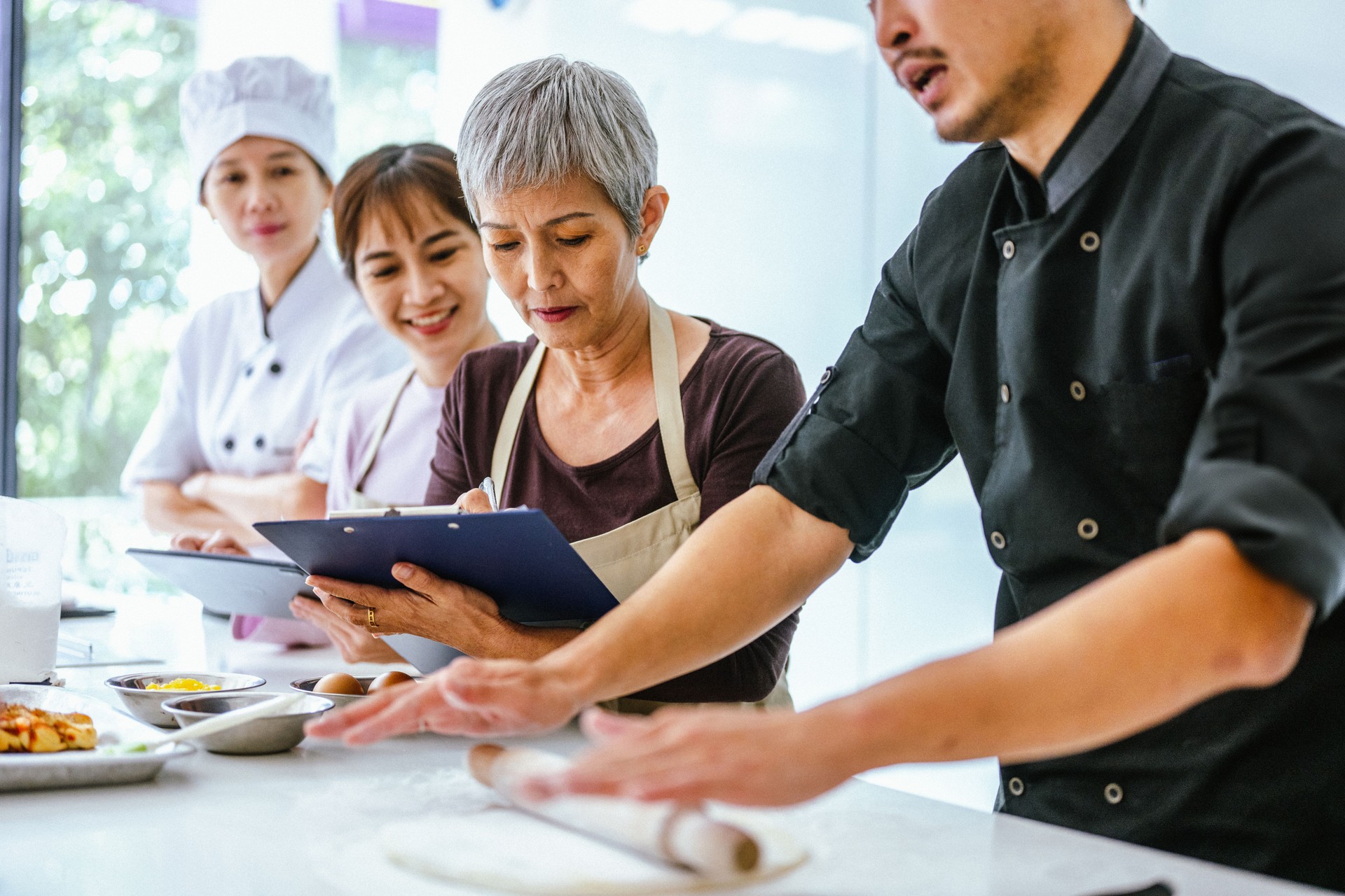 Global Flavors: Mastering Pasta Dough with Chef - A Multicultural Cooking Journey at Professional Cooking School